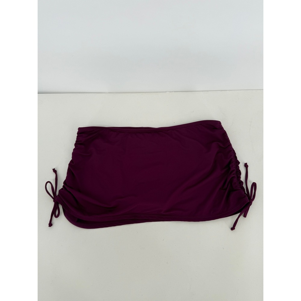 Apt‎ 9 Swim Skirt Cover Up Ruched Drawstring Burgundy Size L
